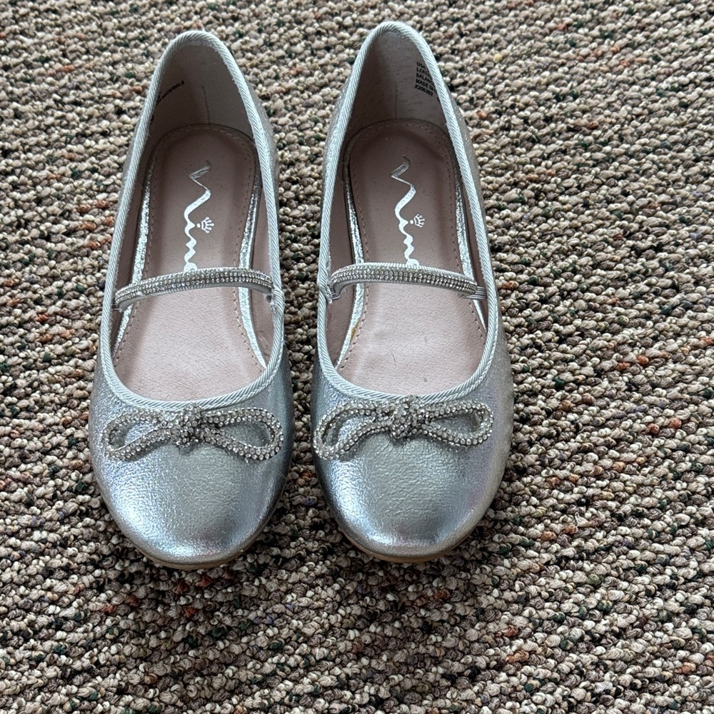 Nina Silver Kids Dress Shoes with Bow